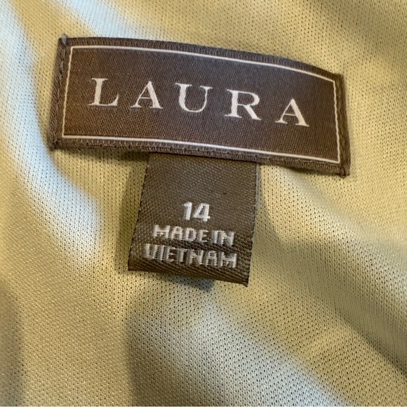 Laura Dress Tropical Green African Leaf Print Elegant Flowy Wedding Guest Cruise - Picture 2 of 13